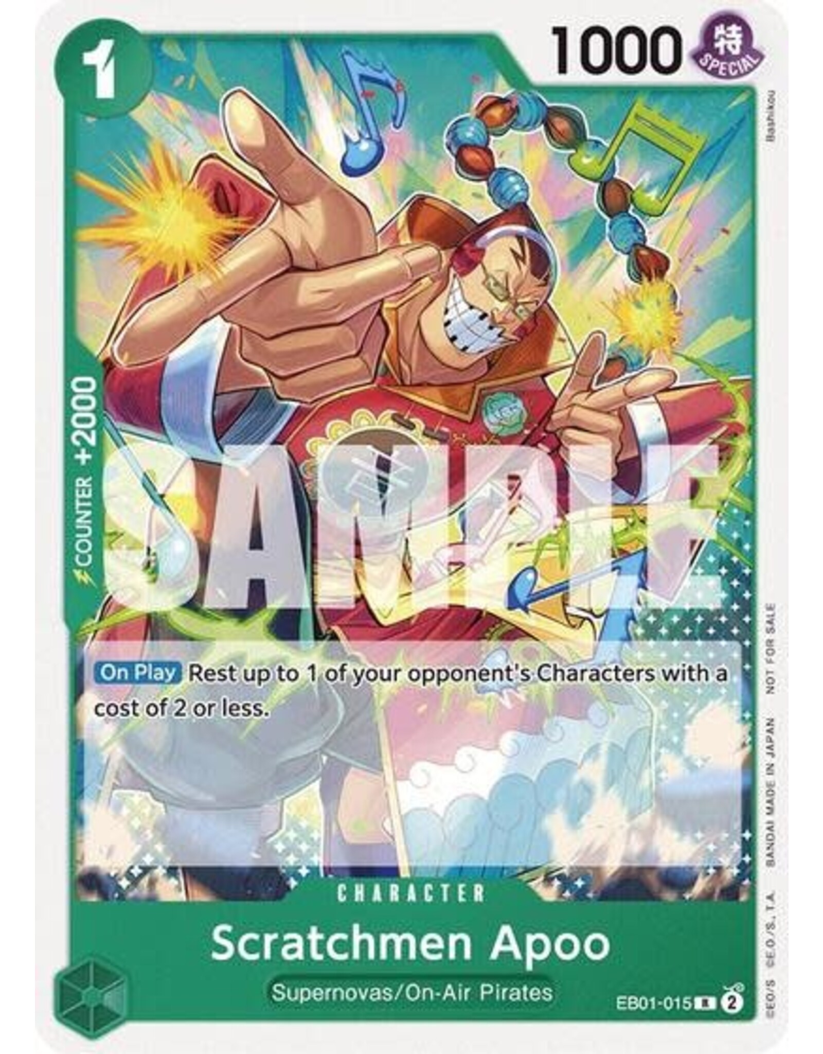 Scratchmen Apoo (Tournament Pack 2025 Vol. 2) (Promo) - EB01-015 (Normal, R)