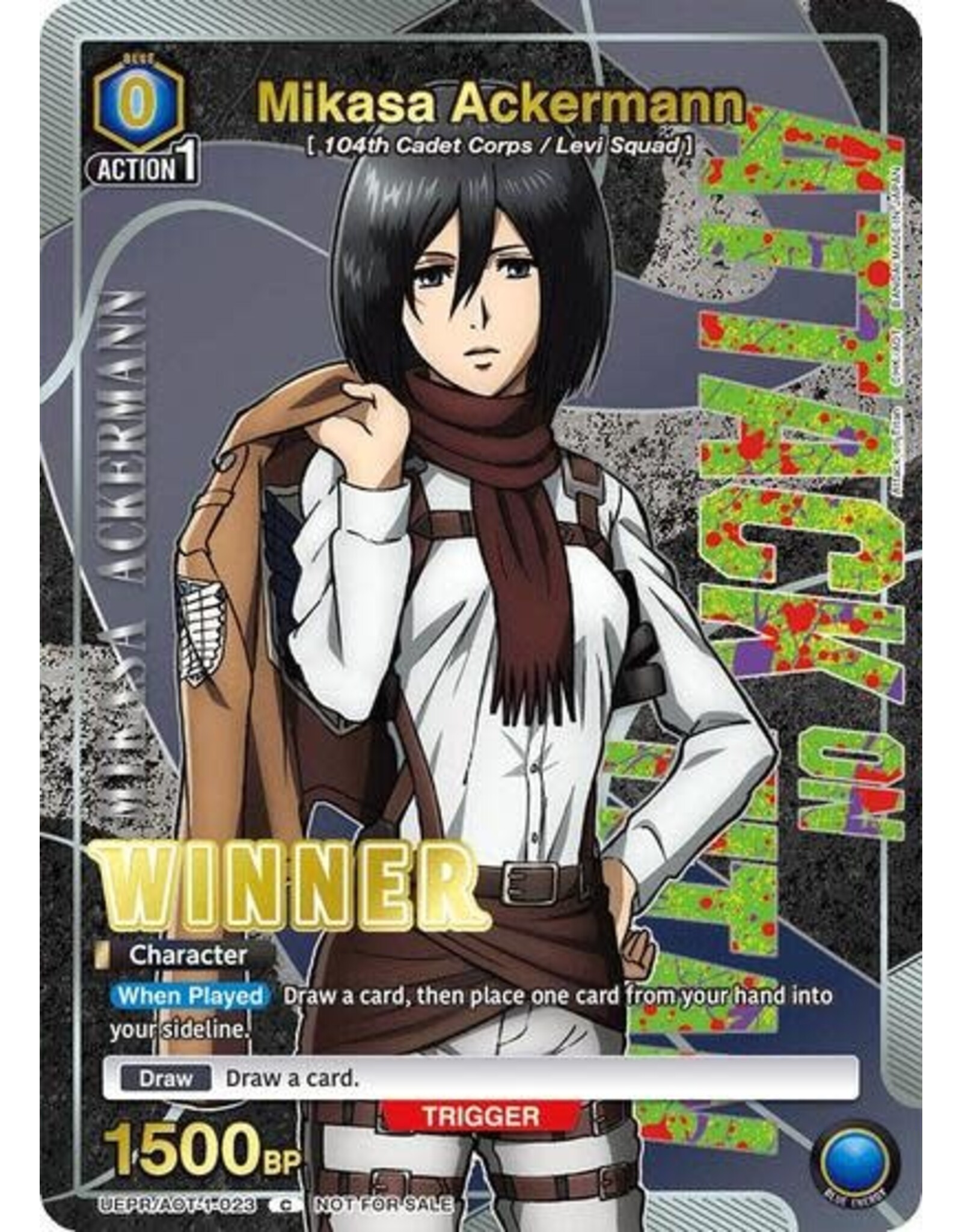 Mikasa Ackermann (Winner) - UEPR/AOT-1-023 (Foil, Common)