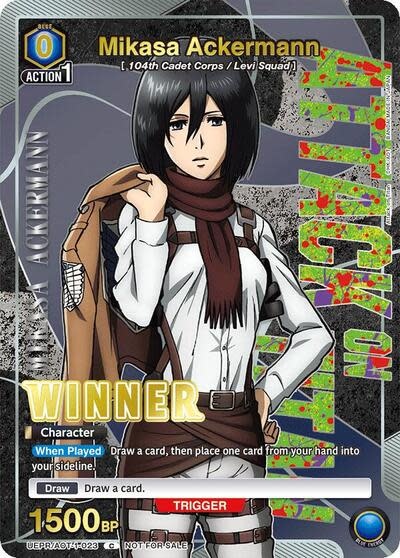 Mikasa Ackermann (Winner) - UEPR/AOT-1-023 (Foil, Common)