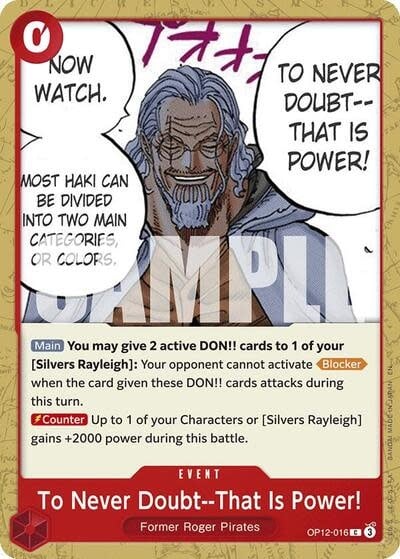 To Never Doubt--That Is Power! - OP12-016 (Normal, C)