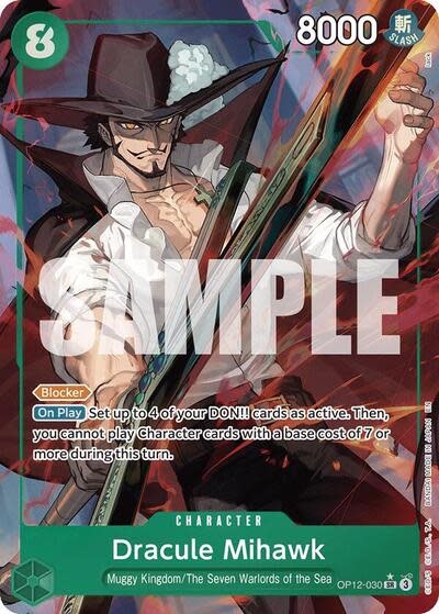 Dracule Mihawk (Alternate Art) - OP12-030 (Foil, SR)