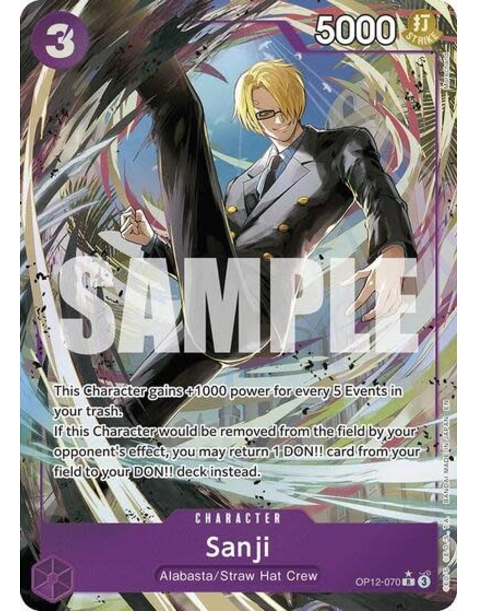 Sanji (070) (Alternate Art) - OP12-070 (Foil, R)