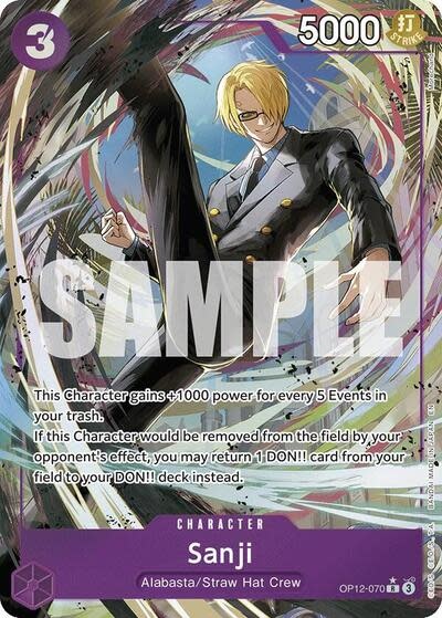 Sanji (070) (Alternate Art) - OP12-070 (Foil, R)