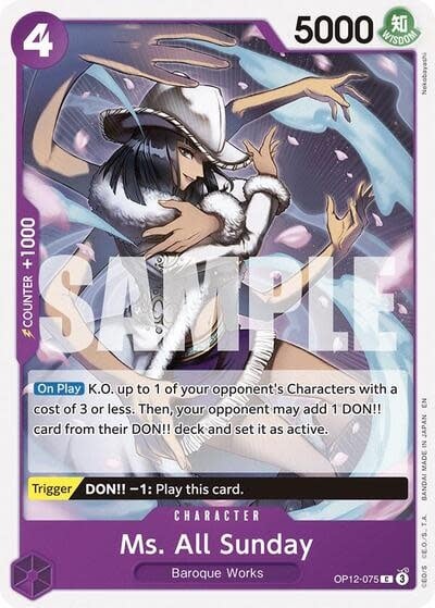 Ms. All Sunday - OP12-075 (Normal, C)