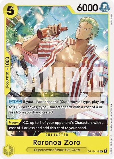 Roronoa Zoro (113) - OP12-113 (Normal, UC)