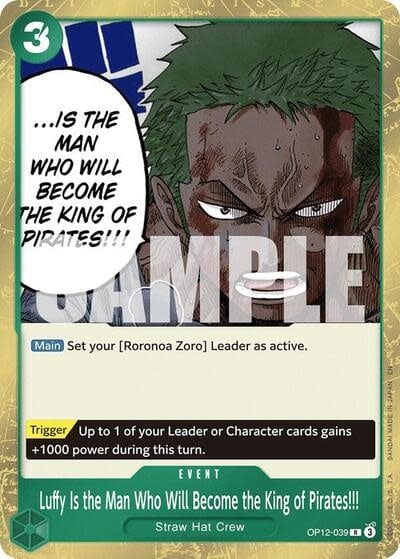 Luffy Is the Man Who Will Become the King of Pirates!!! - OP12-039 (Foil, R)