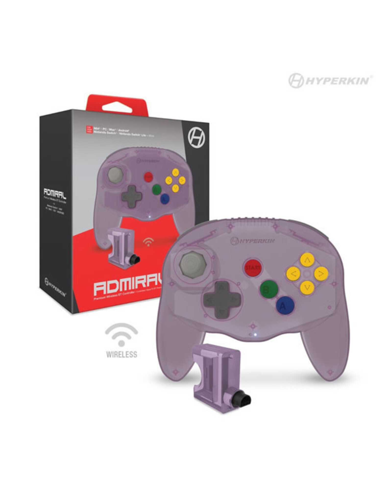 HYPERKIN Hyperkin - Admiral Amethyst - Premium N64-Style Controller w/ Bluetooth