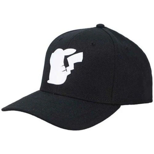 Bioworld Pokemon:  Snapback Hat - Pikachu Sitting Black & White Flex Fit