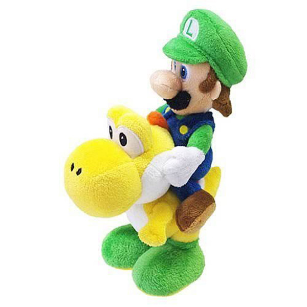 Little Buddy Super Mario Bros - Luigi Riding Yoshi - 9" Plush