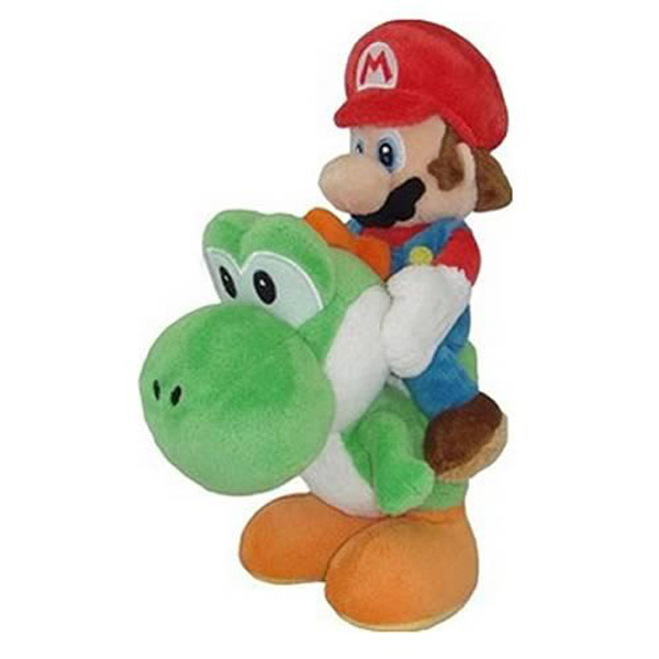 Little Buddy Super Mario Bros - Mario Riding Yoshi - 8" Plush