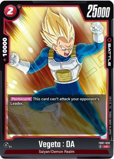 Vegeta : DA - FB07-020 (Normal, Uncommon)