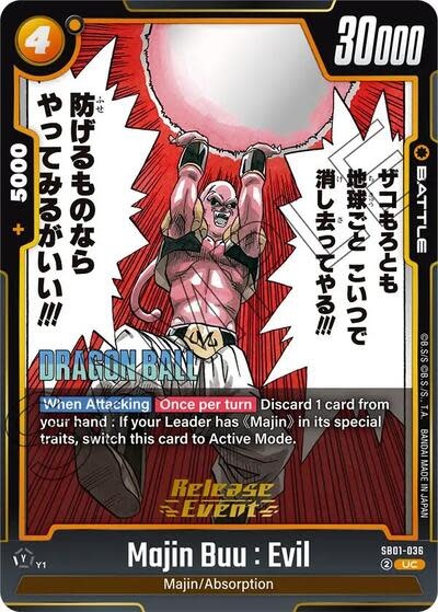 Majin Buu : Evil - SB01-036 (Release Event) (Normal, Uncommon)