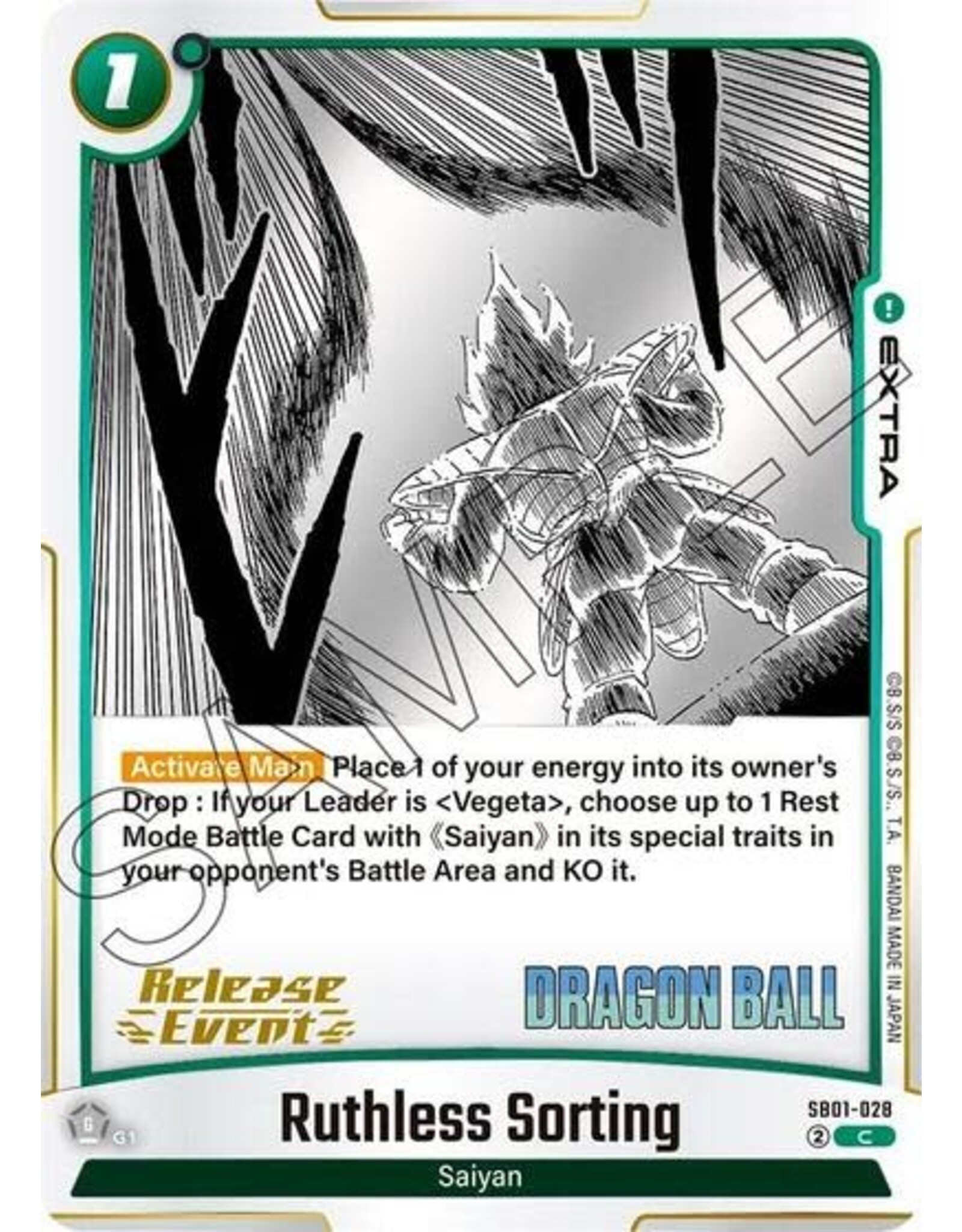 Ruthless Sorting (Release Event) - SB01-028 (Normal, Common)
