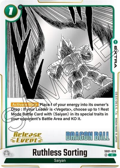 Ruthless Sorting (Release Event) - SB01-028 (Normal, Common)