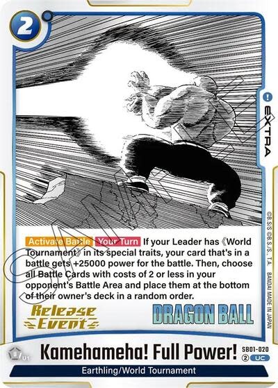 Kamehameha! Full Power! (Release Event) - SB01-020 (Normal, Uncommon)