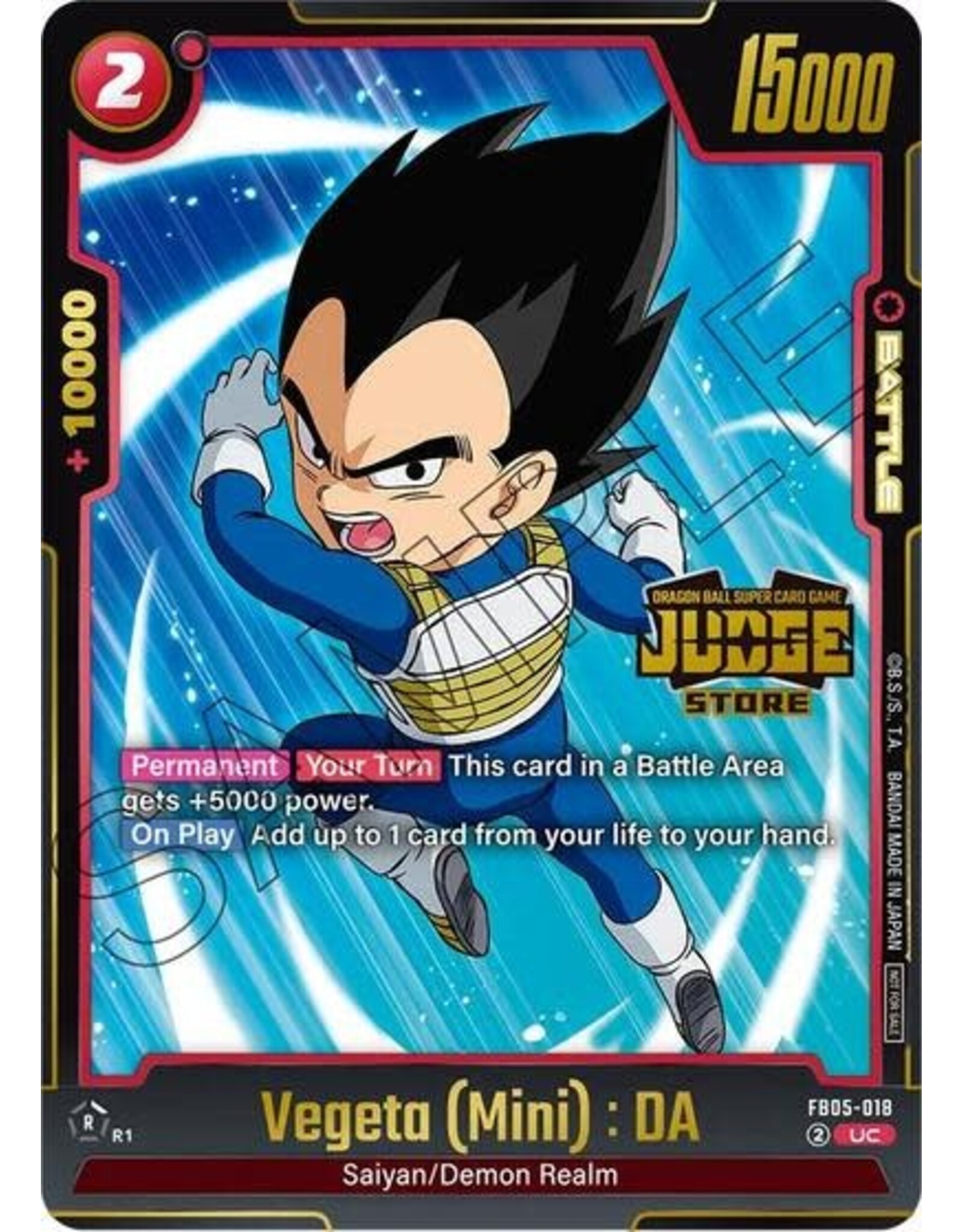 Vegeta (Mini) : DA (Judge Pack (Store Judge) 04) (Promo) - FB05-018 (Holofoil, Uncommon)