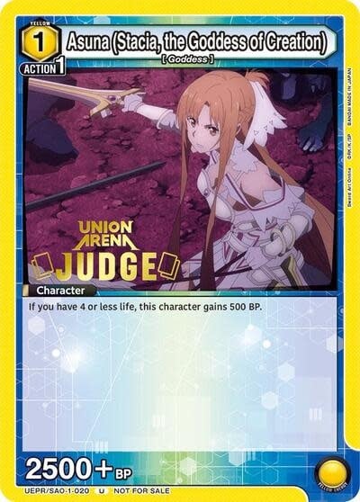 Asuna (Stacia, the Goddess of Creation) (Judge Pack) - UEPR/SAO-1-020 (Foil, Uncommon)