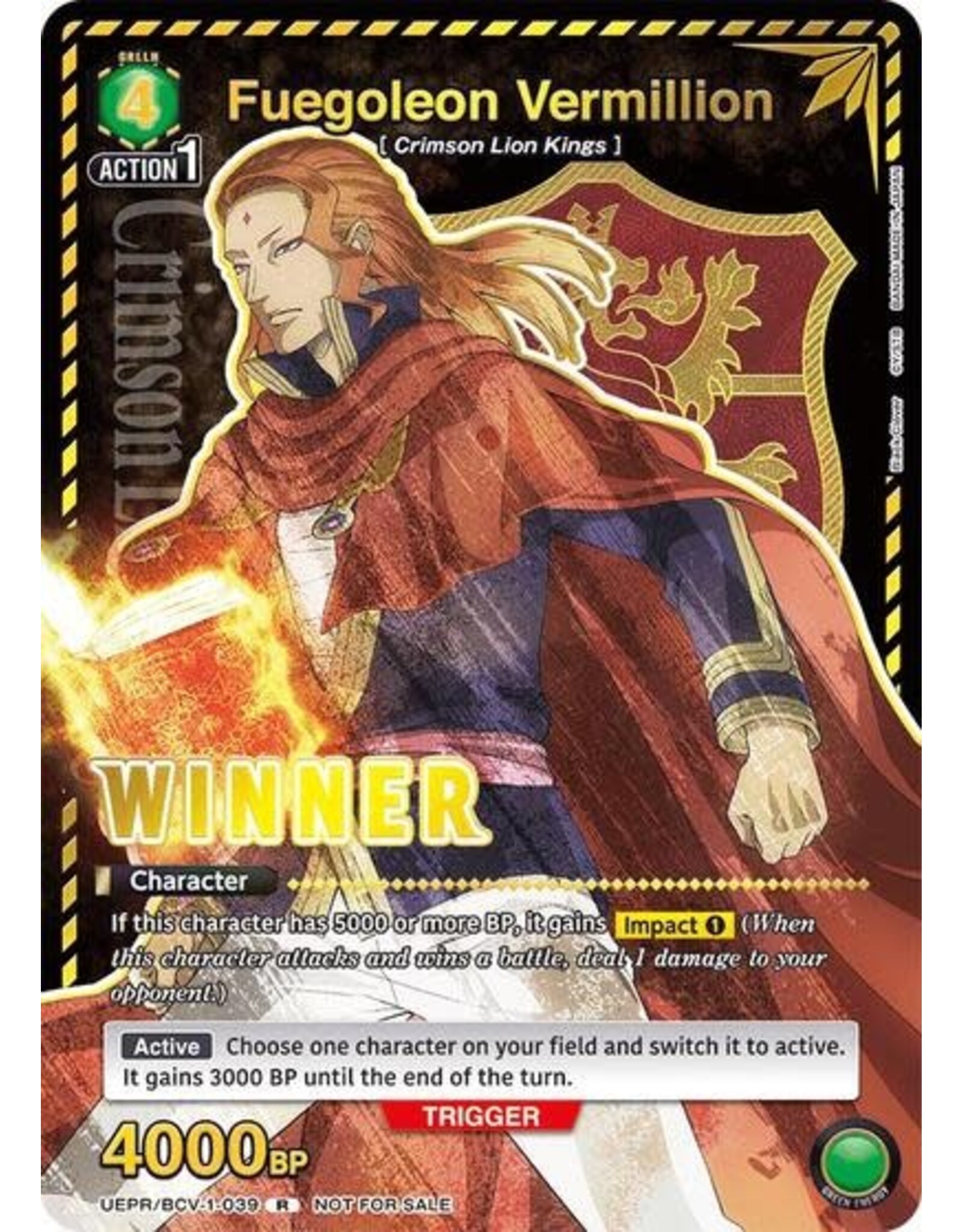 Fuegoleon Vermillion (Winner) - UEPR/BCV-1-039 (Foil, Rare)