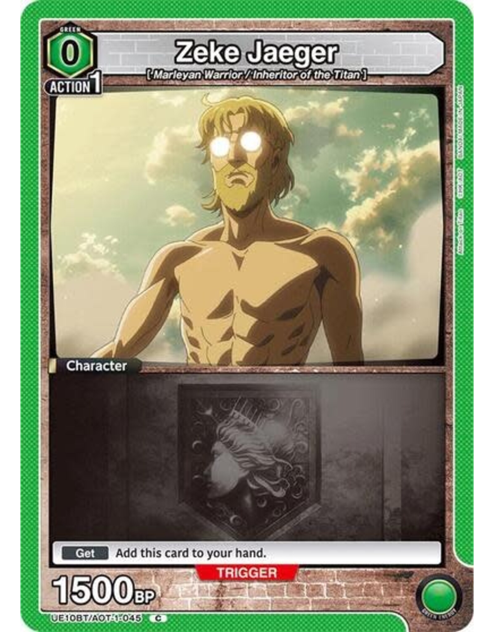 Zeke Jaeger (045) (Box Topper Foil) - UE10BT/AOT-1-045 (Foil, Common)