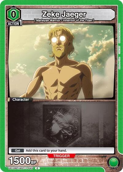 Zeke Jaeger (045) (Box Topper Foil) - UE10BT/AOT-1-045 (Foil, Common)