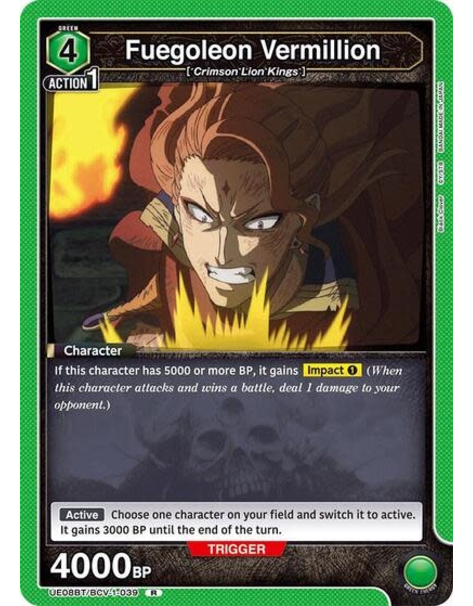 Fuegoleon Vermillion - UE08BT/BCV-1-039 (Foil, Rare)