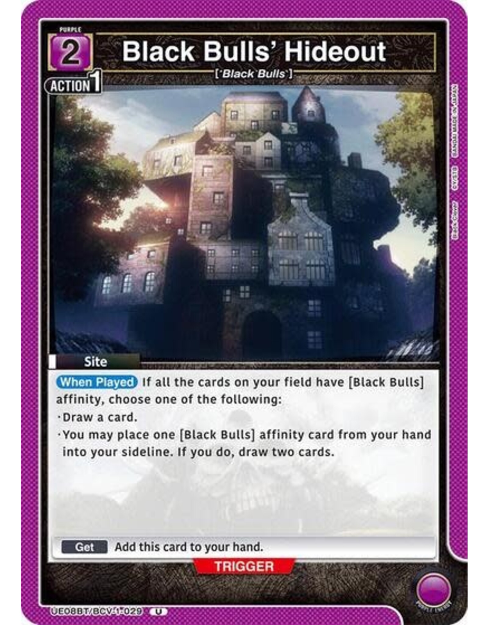 Black Bulls' Hideout - UE08BT/BCV-1-029 (Normal, Uncommon)
