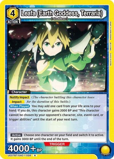 Leafa (Earth Goddess, Terraria) (028) - UE07BT/SAO-1-028 (Foil, Rare)