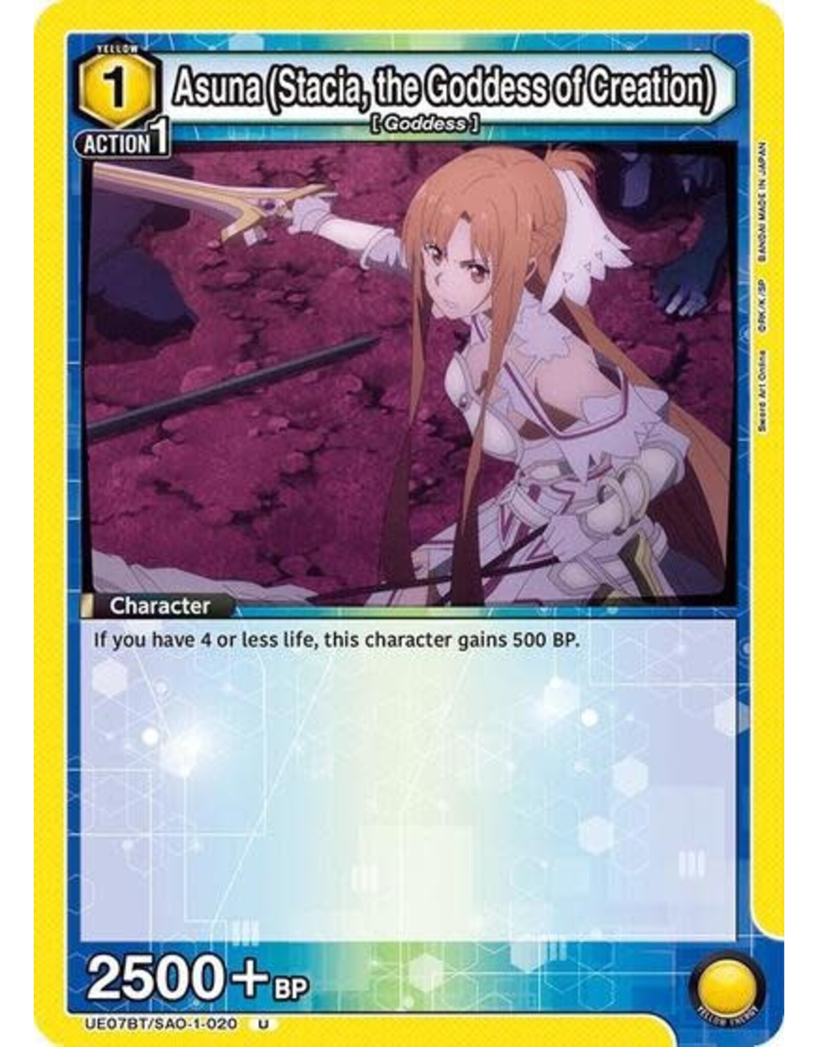 Asuna (Stacia, the Goddess of Creation) (020) - UE07BT/SAO-1-020 (Normal, Uncommon)