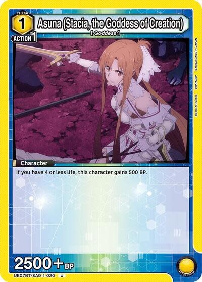 Asuna (Stacia, the Goddess of Creation) (020) - UE07BT/SAO-1-020 (Normal, Uncommon)