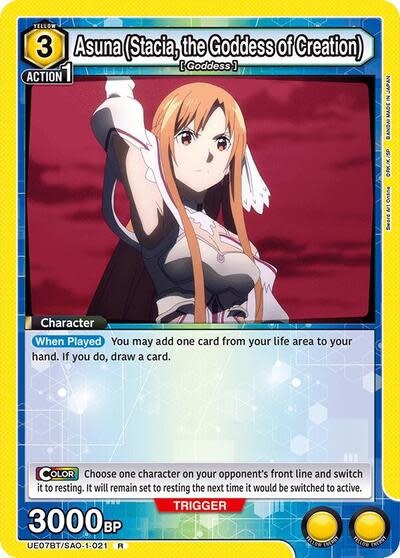 Asuna (Stacia, the Goddess of Creation) (021) - UE07BT/SAO-1-021 (Foil, Rare)