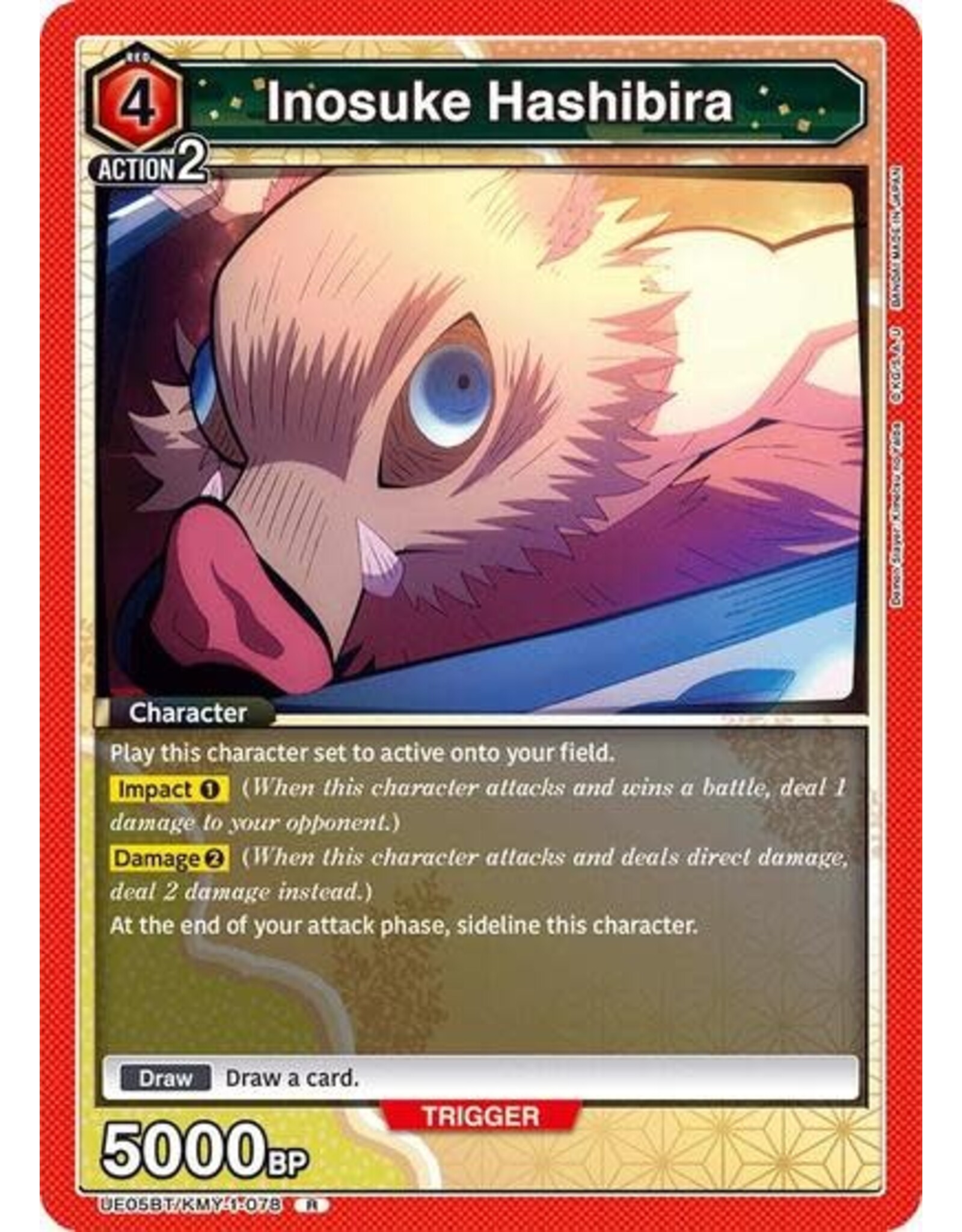 Inosuke Hashibira (078) - UE05BT/KMY-1-078 (Foil, Rare)