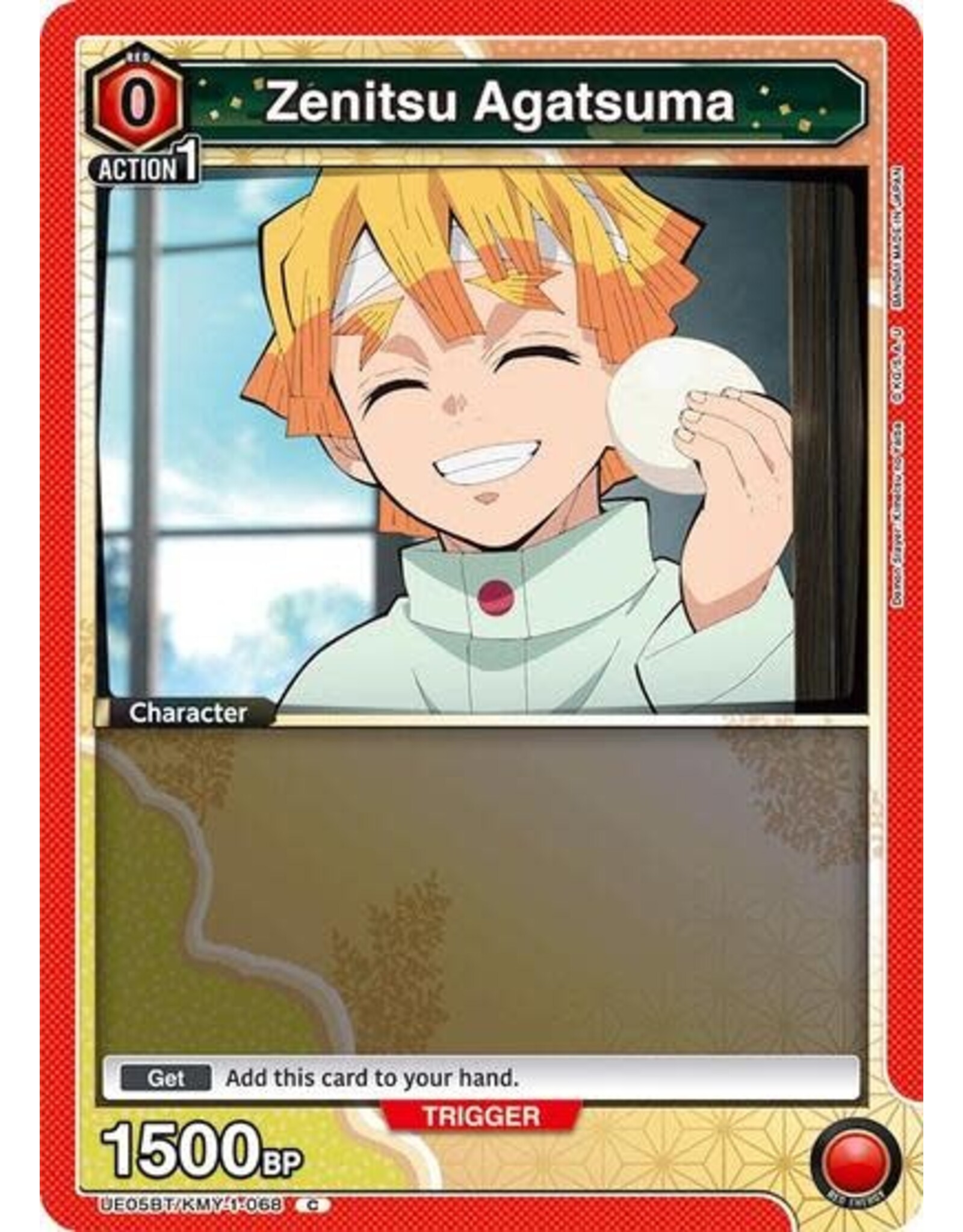Zenitsu Agatsuma (068) (Box Topper Foil) - UE05BT/KMY-1-068 (Foil, Common)