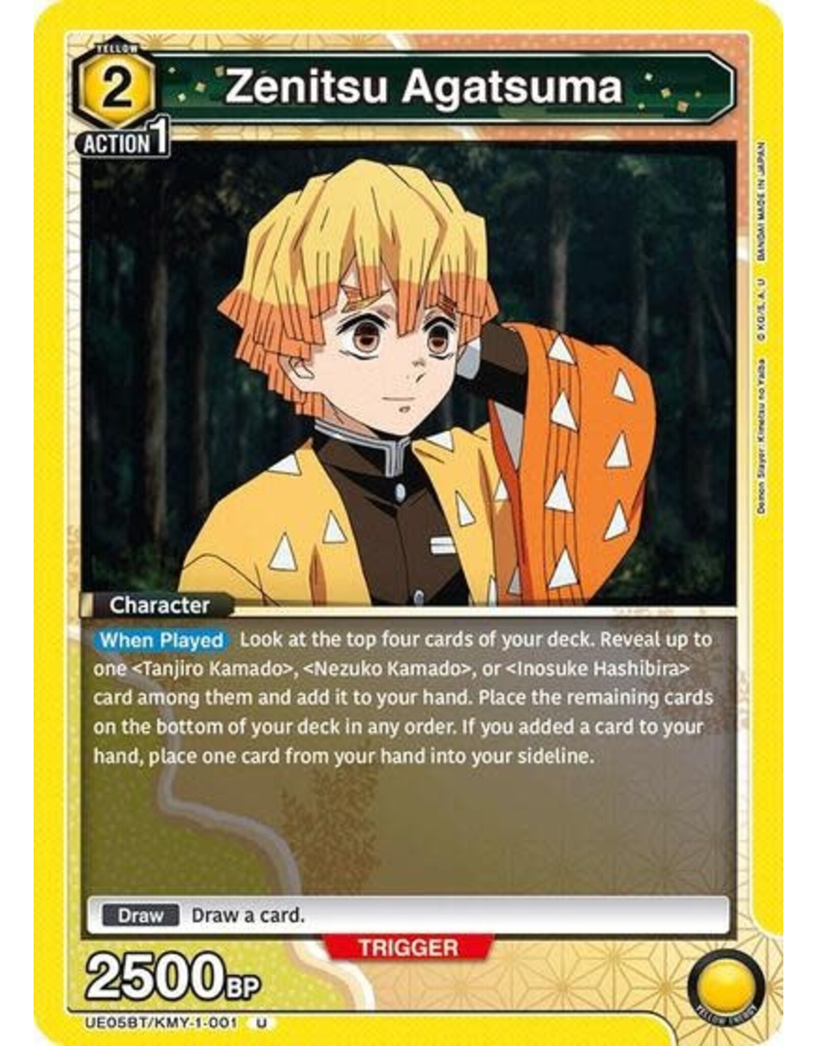 Zenitsu Agatsuma (001) - UE05BT/KMY-1-001 (Normal, Uncommon)