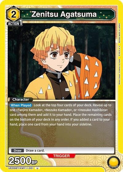 Zenitsu Agatsuma (001) - UE05BT/KMY-1-001 (Normal, Uncommon)