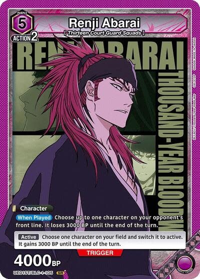 Renji Abarai (105) - UE01ST/BLC-1-105 (Normal, Super Rare)