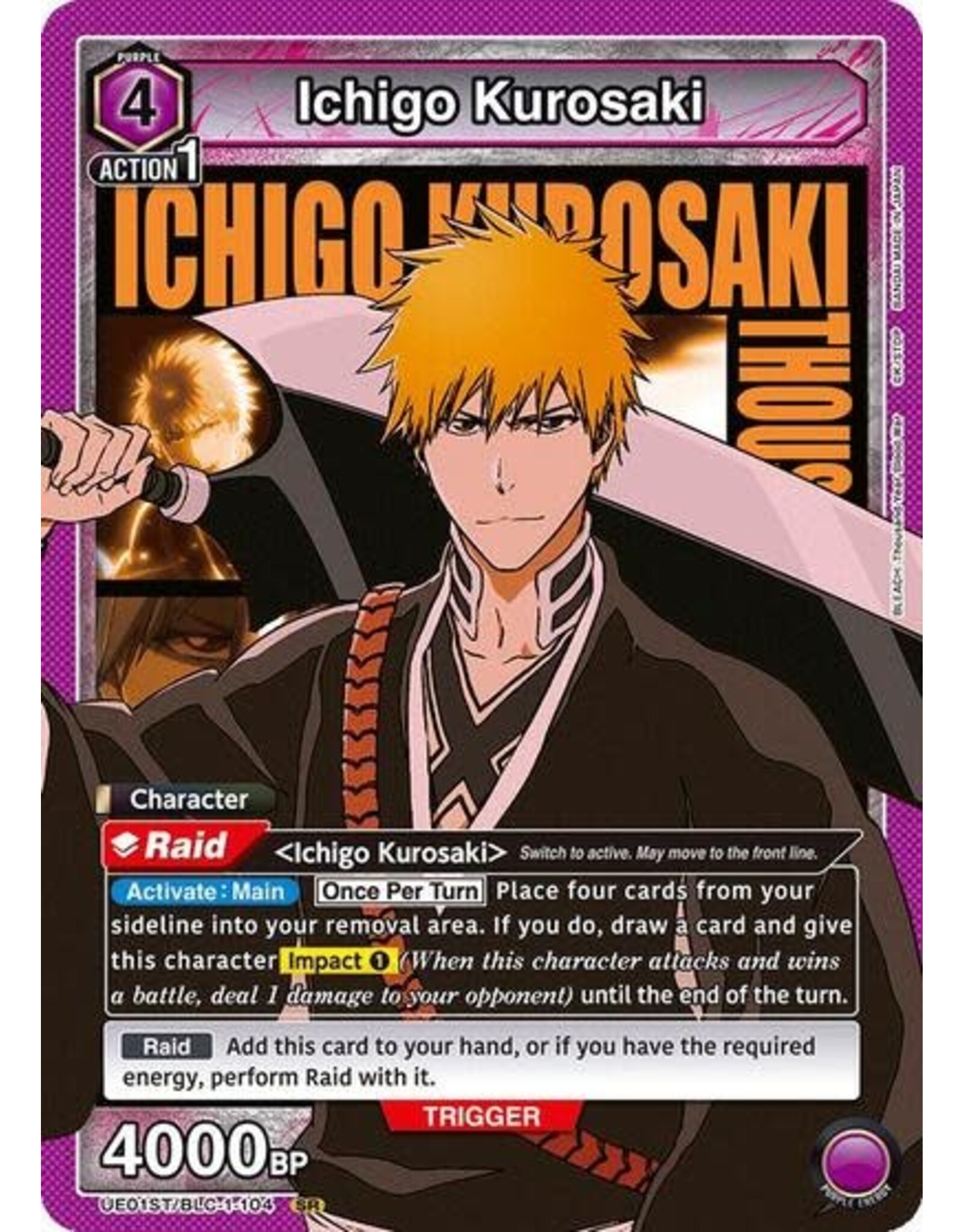 Ichigo Kurosaki (104) - UE01ST/BLC-1-104 (Normal, Super Rare)