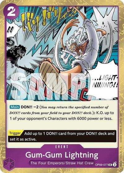 Gum-Gum Lightning (Pirate Foil) - OP09-077 (Foil, UC)
