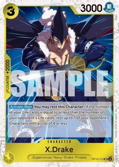 X.Drake (Pirate Foil) - OP10-114 (Foil, UC)