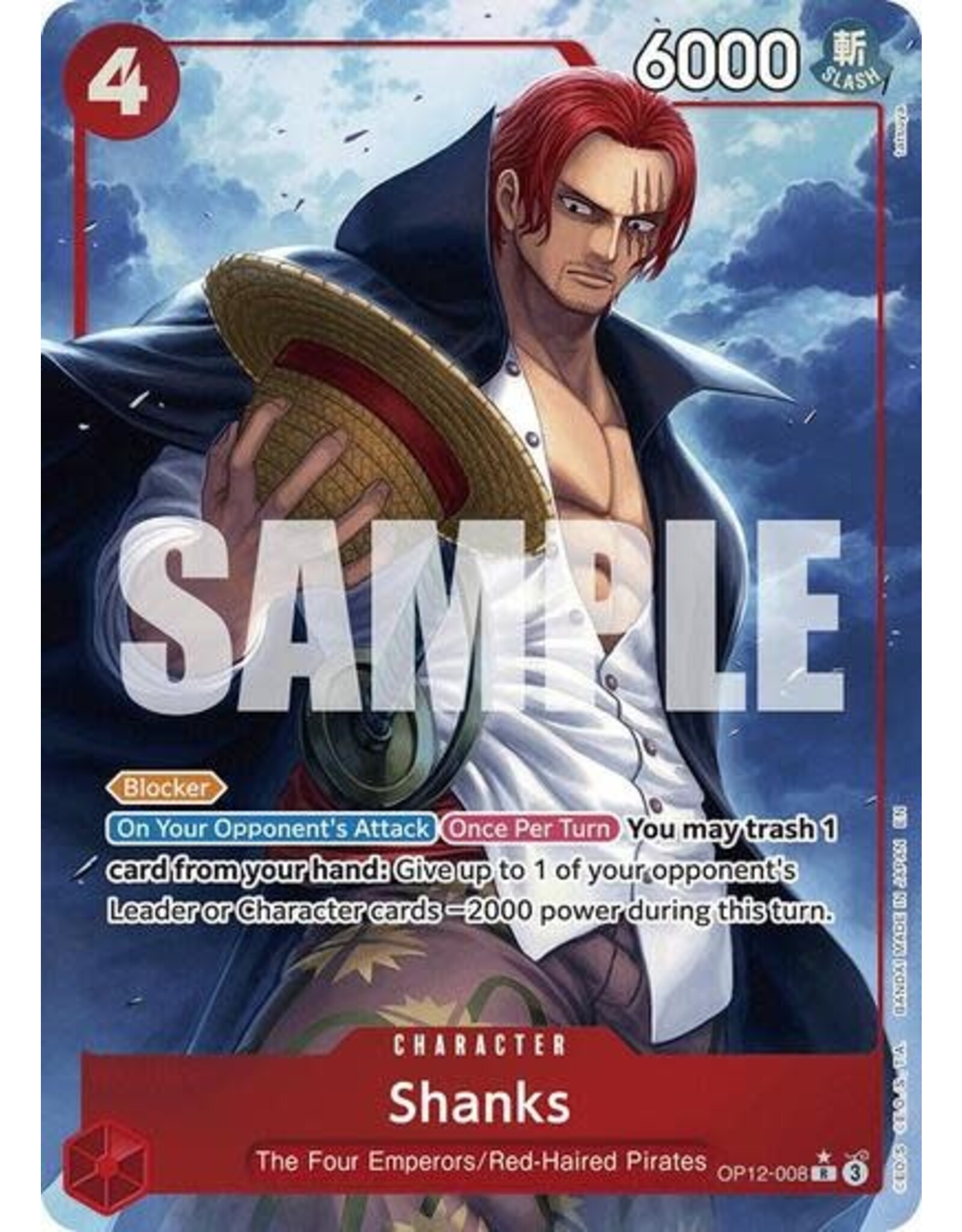 Shanks (008) (Alternate Art) - OP12-008 (Foil, R)