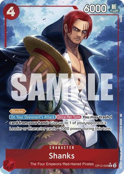 Shanks (008) (Alternate Art) - OP12-008 (Foil, R)