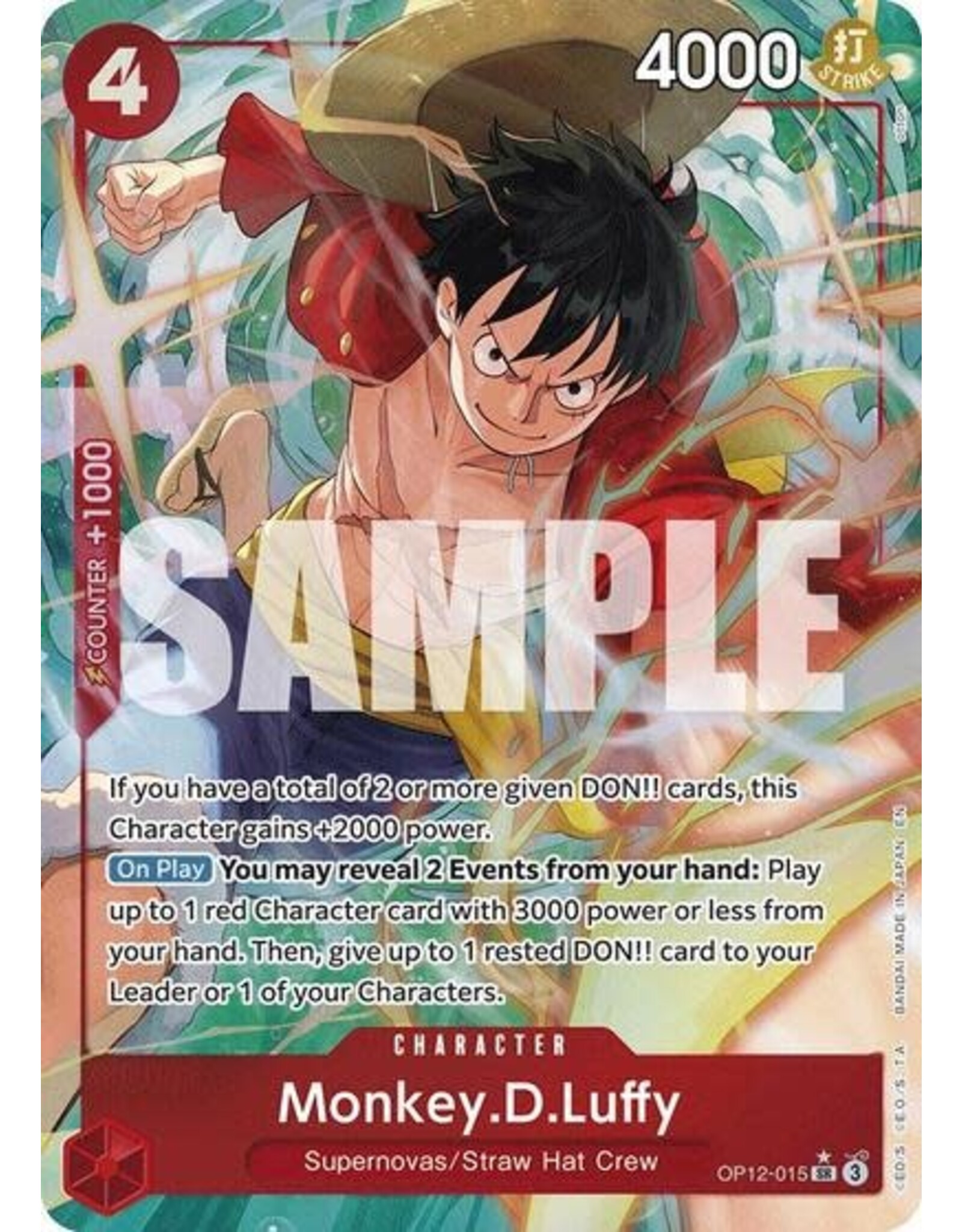 Monkey.D.Luffy (Alternate Art) - OP12-015 (Foil, SR)