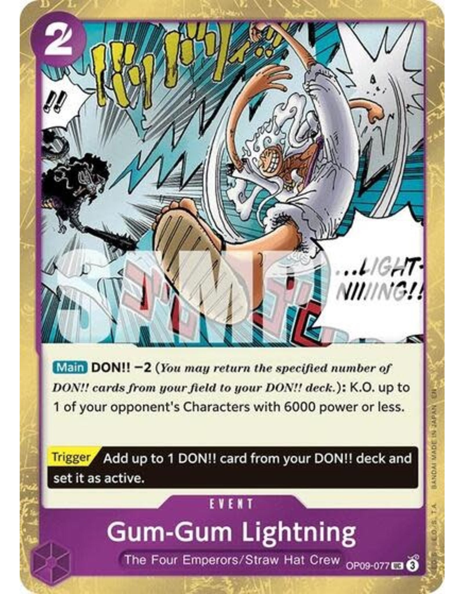 Gum-Gum Lightning (Pirate Foil) - OP09-077 (Foil, UC)