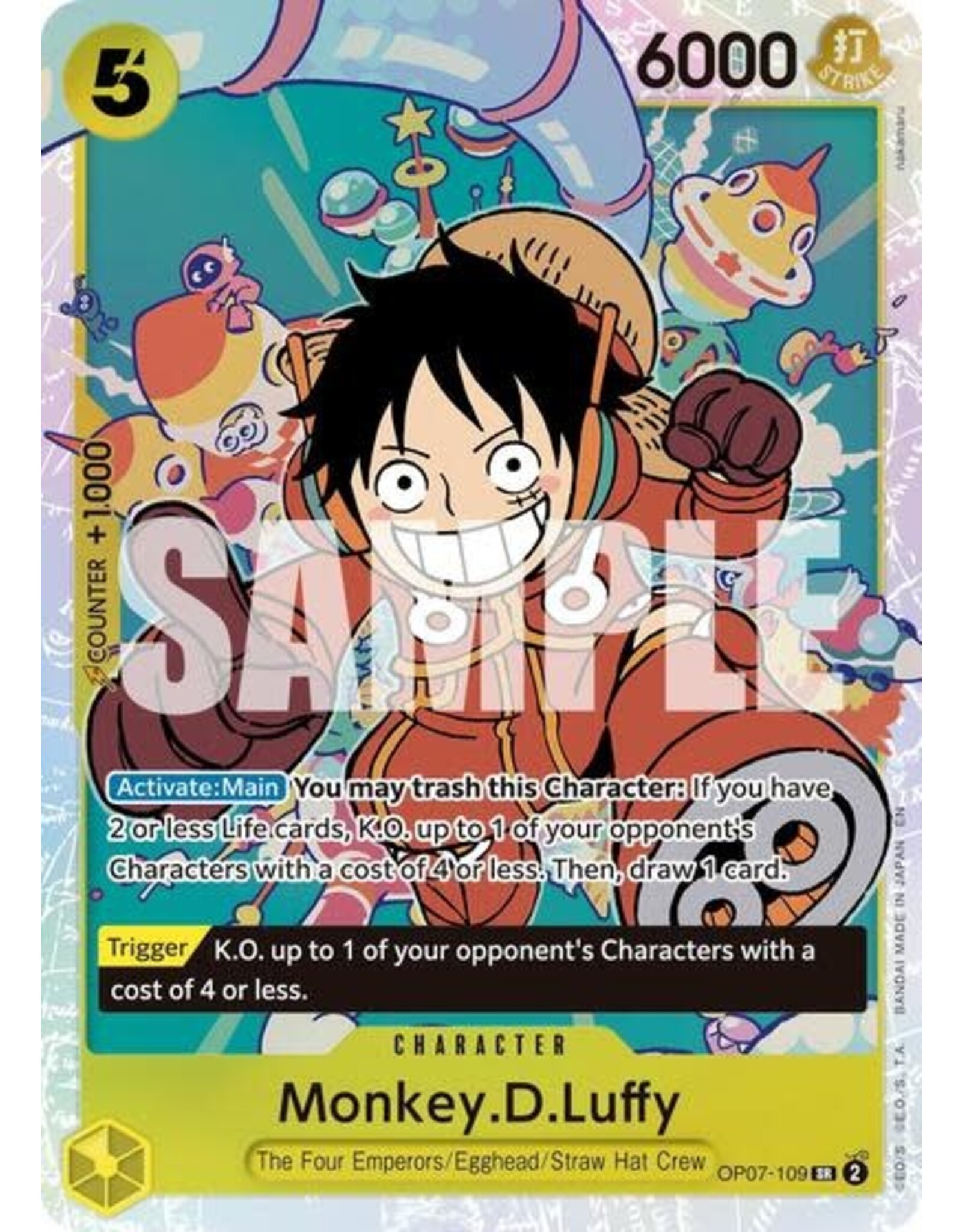 Monkey.D.Luffy - OP07-109 (Reprint) (Foil, SR)