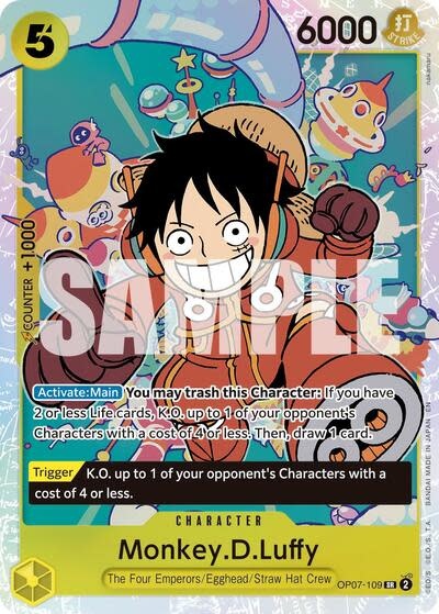 Monkey.D.Luffy - OP07-109 (Reprint) (Foil, SR)