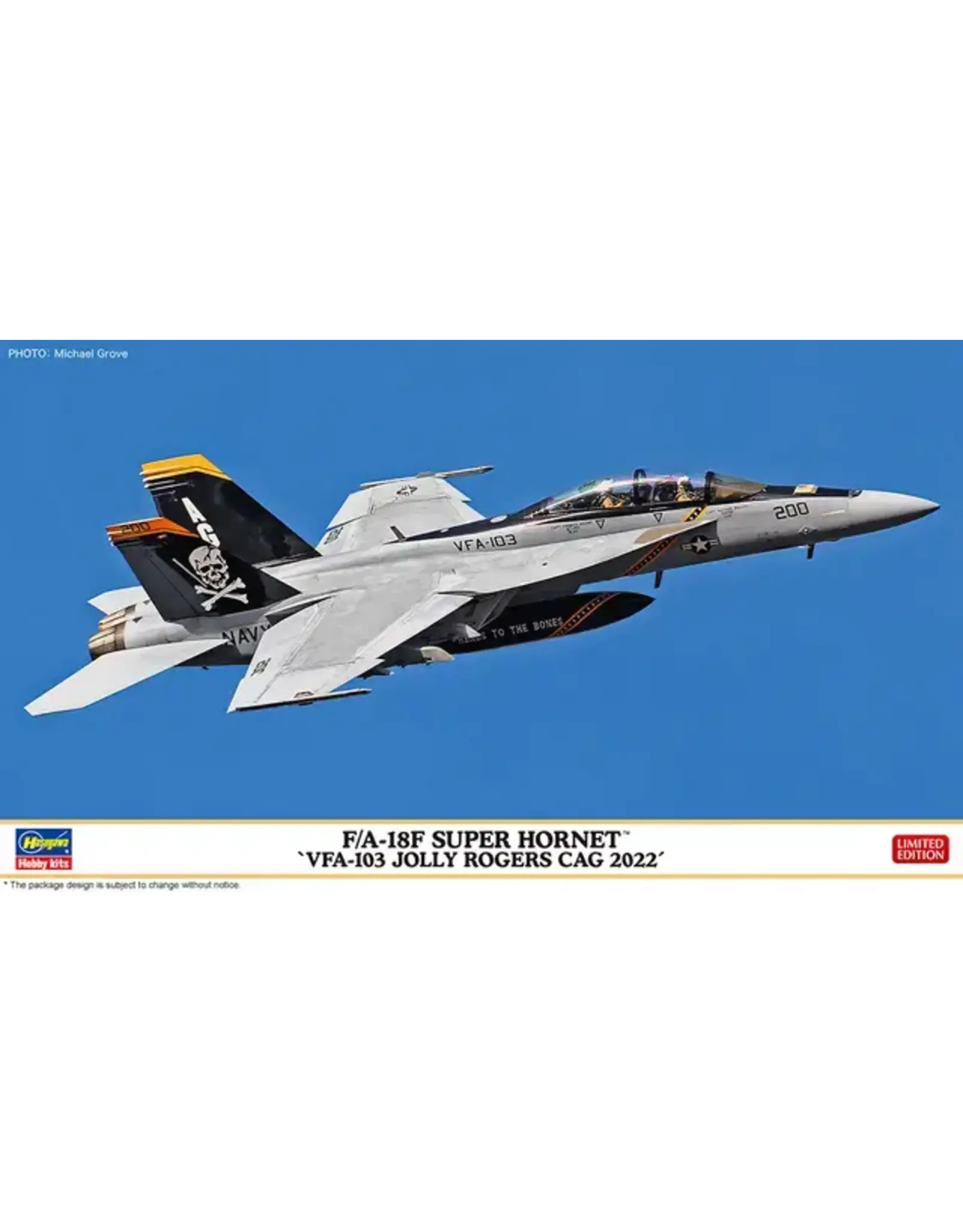 Bandai Namco Jolly Rogers - Super Hornet VFA - 103 (F/A -18F) Plastic Model Kit (1:72)