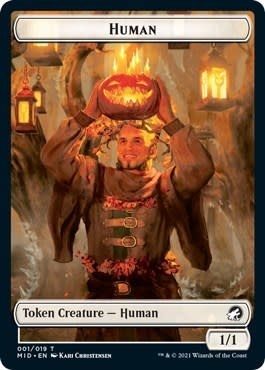 Human // Ooze Double-Sided Token - 1 // 10 (Foil, T)