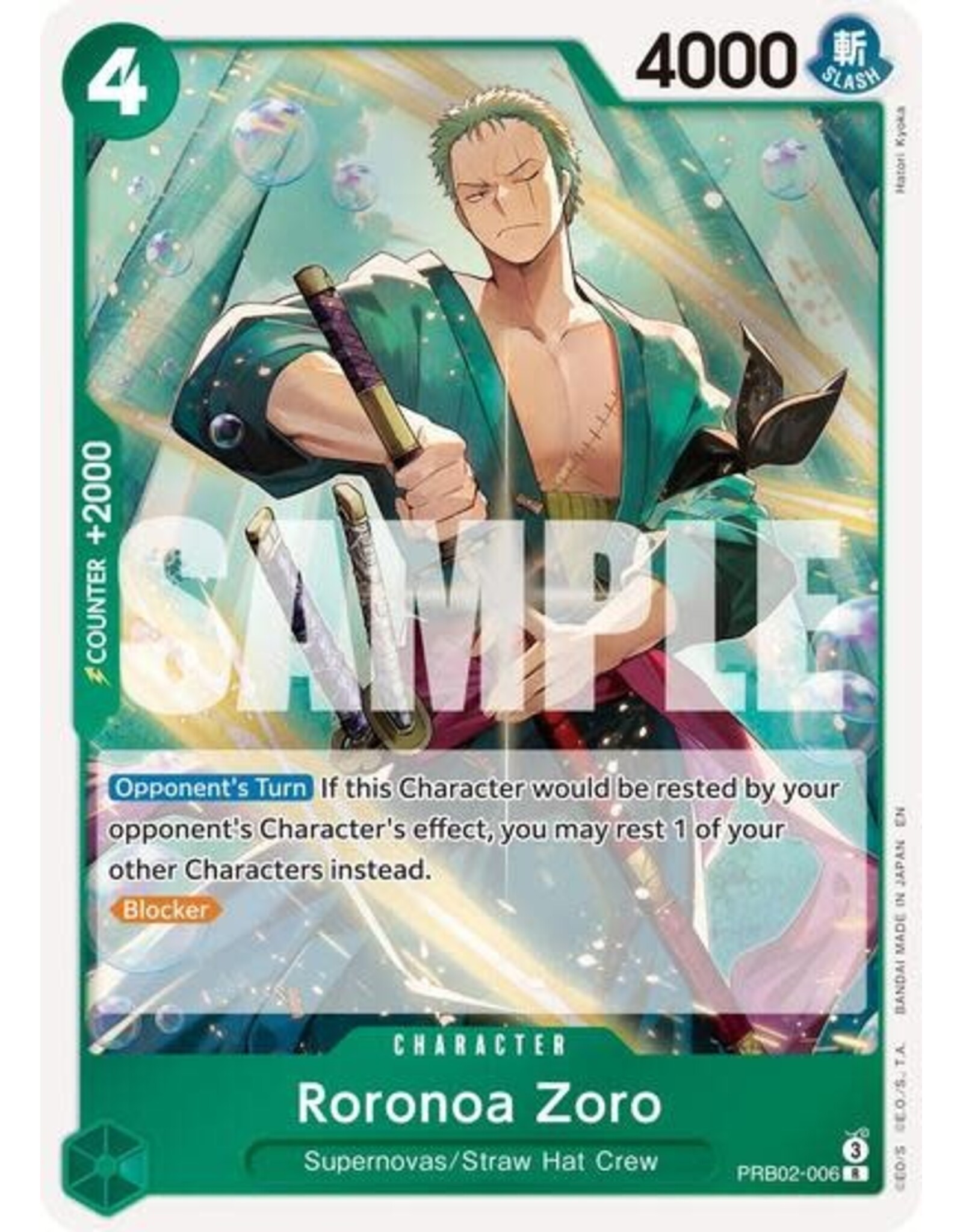 Roronoa Zoro - PRB02-006 (Foil, R)