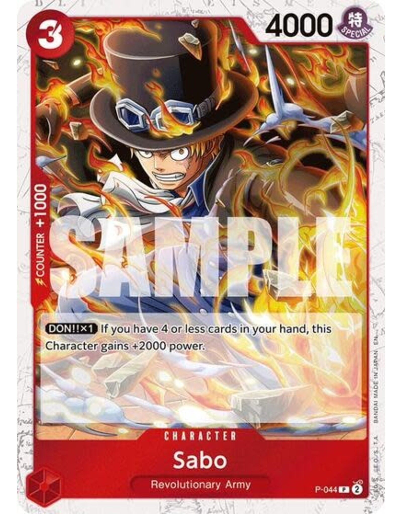 Sabo - P-044 (Pirate Foil) (Promo) (Foil, PR)
