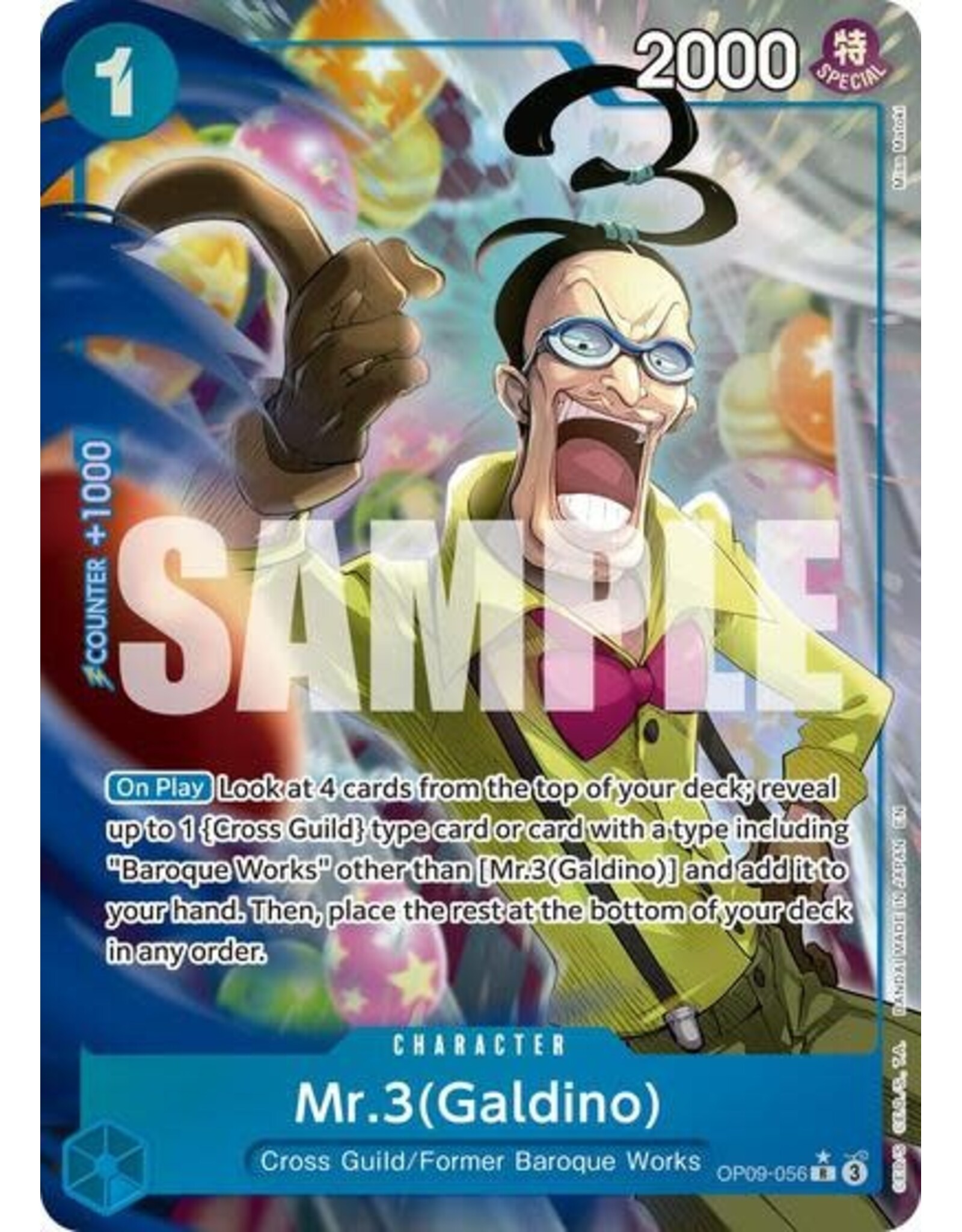 Mr.3(Galdino) - OP09-056 (Alternate Art) (Foil, R)