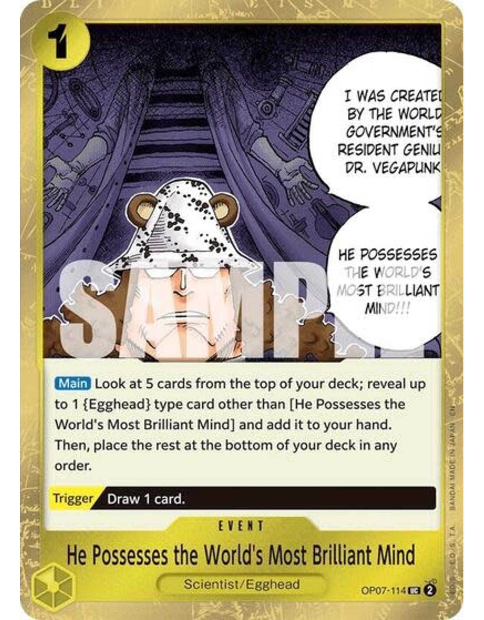 He Possesses the World's Most Brilliant Mind (Pirate Foil) - OP07-114 (Foil, UC)